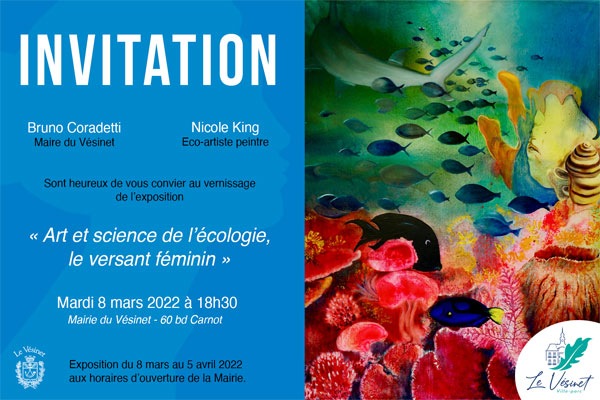 Invitation vernissage exposition du Vésinet mars 2022